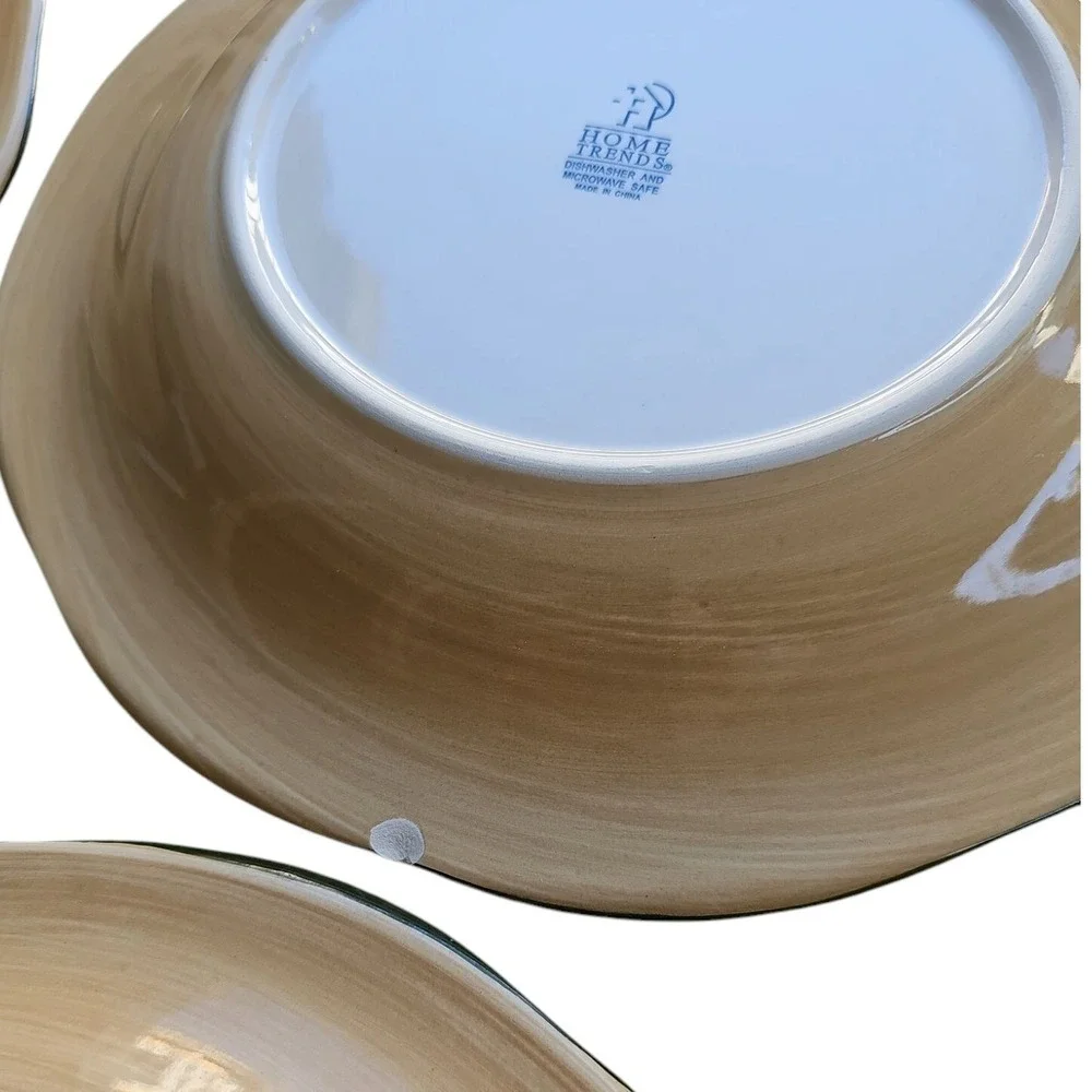 Home Trends Granada Dinner Plates Set of 6 Fruit Design Scalloped Edge Reti 2006